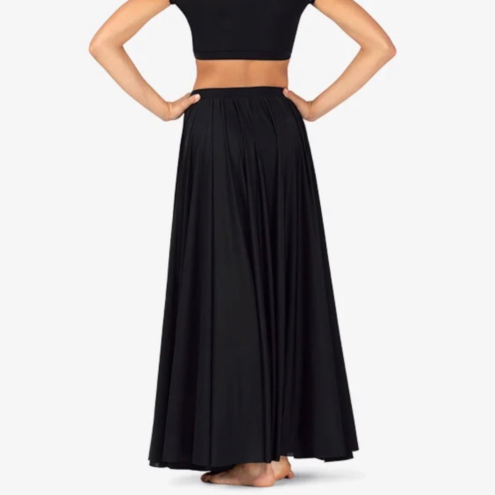 Natalie Dancewear Black Floor Length Skirt
